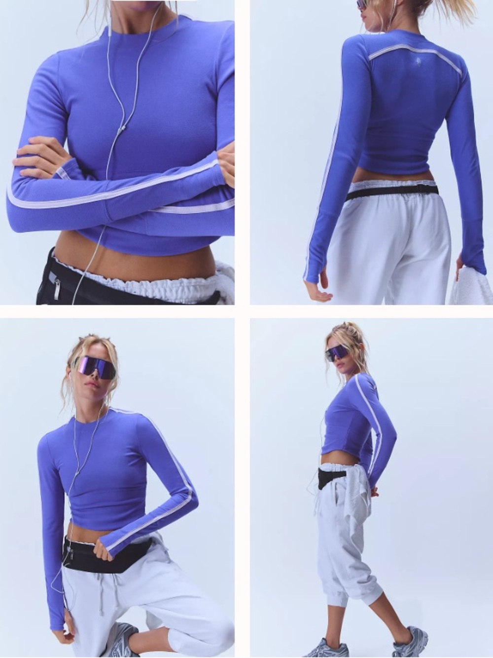Free People Retro Rider Layer Long-Sleeve Top in Pulse Purple